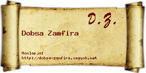 Dobsa Zamfira névjegykártya